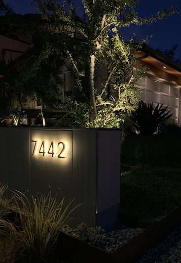 3" Backlit Outdoor LED House Numbers by Luxello LED Signage